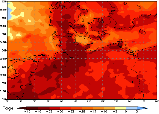 Gebietsmittel dieses Klimalaufs: -28 Tage