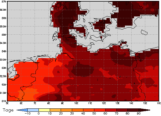Gebietsmittel dieses Klimalaufs: +81 Tage