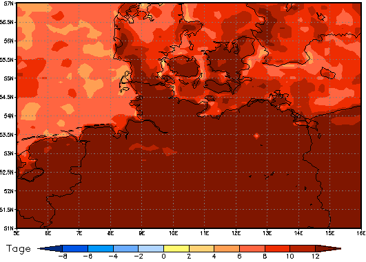 Gebietsmittel dieses Klimalaufs: +17 Tage