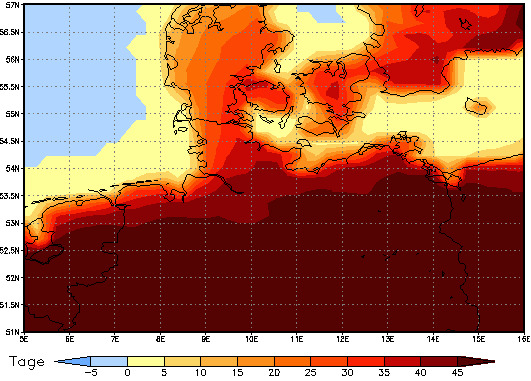 Gebietsmittel dieses Klimalaufs: +47 Tage
