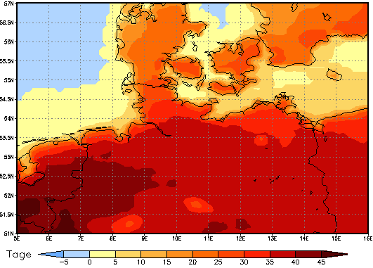 Gebietsmittel dieses Klimalaufs: +31 Tage