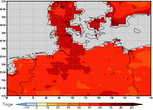Gebietsmittel dieses Klimalaufs: +48 Tage