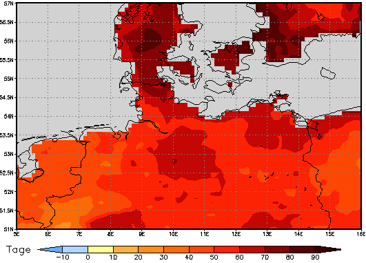 Gebietsmittel dieses Klimalaufs: +59 Tage